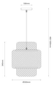 Lustră pe cablu HESTIA 1xE27/60W/230V d. 30 cm bambus