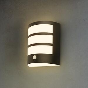 Briloner LED reîncărcabilă de perete exterior 3795015, negru, senzor, IP44, Negru, Plastic, Modern