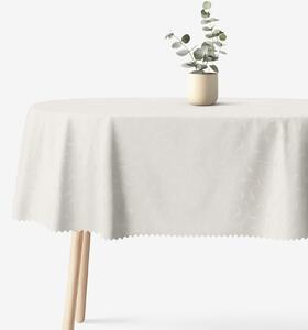 Goldea fața de masă festivă din teflon - crem cu ornamente mari - ovală 140 x 240 cm