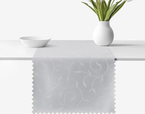 Goldea napron festiv de masă din teflon - gri cu ornamente mari 35x120 cm