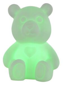 Mini lampa de veghe Ursulet LED RGB 0.06W, 11 cm, alimentare baterii, silicon