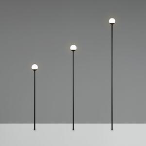 Reality Leuchten Lampă LED cu țeapă SCOOP, negru, 3 becuri, IP44, mufă, Negru, Metal, Modern, Glob pentru exterior