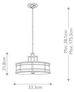 Lustră pe tijă FUSION 3xE27/60W/230V Feiss FE-FUSION-P-L