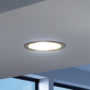 EGLO connect LED corp de iluminat încastrat Fueva-C, Ø 22,5 cm, nichel, reglabil, Metalic, Hol, Metal, Modern, Corpuri de iluminat încastrate rotunde