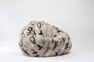 Fotoliu Nirvana Gigant, Material Textil - Army Scrabble
