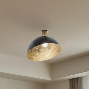 SIGMA Plafonieră Sfera, Ø 35cm, negru/auriu, reglabil, Negru, Camera de zi / sufragerie, Metal, Modern