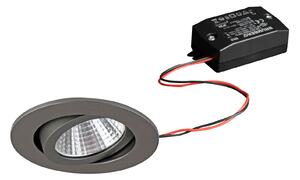 BRUMBERG proiector înc. LED 38° rot. titan 2.700K, Gri, Hol, Metal, Modern, Corpuri de iluminat încastrate rotunde