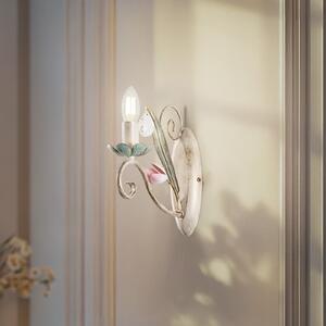 Luminex Aplică de perete Florina cu decor floral, 1 bec, reglabil, Multicolor, Camera de zi / sufragerie, Metal, Florentin