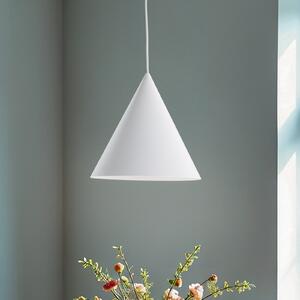 TK Lighting Suspensie Cono, alb, Ø 25 cm, oțel, o singură lumină, reglabil, Alb, Camera de zi / sufragerie, Metal, Modern