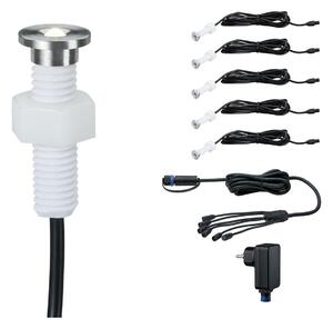 Paulmann Lampa de încastrare Plug & Shine 93695, Basis 5 bucăți, Gri, Metal, Modern, Corpuri de iluminat încastrate rotunde