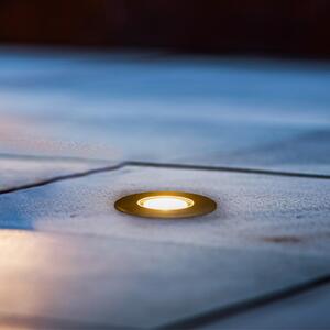 BRUMBERG Hybride Flat LED, 11 cm, pentru încastrat în podea, Metalic, Metal, Modern, Corpuri de iluminat încastrate rotunde