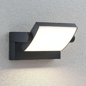 Lindby Lampa de perete pentru exterior LED Sherin, antracit, orientabilă, Negru, Aluminiu, Modern