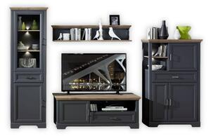 Mobilier living JASMIN, gri grafit/stejar artisan, PAL melaminat, cu i