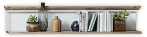 Raft JASMIN, alb/stejar artisan, PAL laminat, 142x20x29 cm