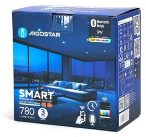SET 3x corp de iluminat LED dimabil încastrat Aigostar MESH 9W/230V 2700K-6500K d. 14,5 cm