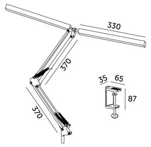 Lampă de birou LED reglabilă TENUIX DUO LED/15W/230V 3000-6000K albă
