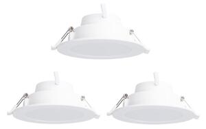 SET 3x corp de iluminat LED RGBW dimabil încastrat Aigostar MESH 6W/230V 2700K-6500K d. 11,5cm