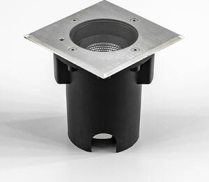 EVN Pentola Lampă încastrată din oțel inoxidabil 13,5x13,5 3.000K, Metalic, Metal, Corpuri de iluminat încastrate rotunde