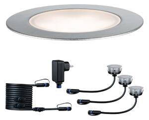 Paulmann Plug & Shine Floor Eco set de bază 3 3000K, reglabil, Gri, Metal, Modern, Corpuri de iluminat încastrate rotunde