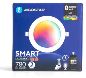 SET 3x corp de iluminat LED RGBW dimabil încastrat Aigostar MESH 9W/230V 2700K-6500K d. 14,5cm