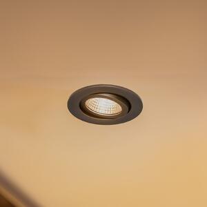 BRUMBERG proiector înc. LED 38° rot. negru 3000K, Negru, Hol, Metal, Modern, Corpuri de iluminat încastrate rotunde