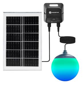 Lustră LED RGBW solară Aigostar MESH 20W/3,7V 4000 mAh 2700K-6500K IP65 d. 15 cm