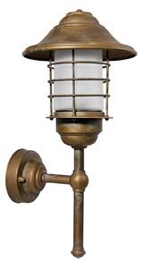 Moretti Luce Chiara, lampă de perete dreaptă pentru exterior - rezistentă la apa mare, Cupru, Metal, Antichitate