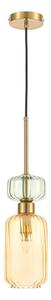 Lustră pe cablu MOLLY 1xE14/40W/230V d. 12 cm auriu/portocaliu/verde