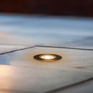 BRUMBERG Hybride Flat LED, 13 cm, pentru încastrat în podea, Metalic, Metal, Modern, Corpuri de iluminat încastrate rotunde