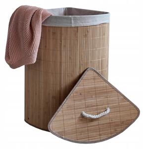 Corner bambus coș de rufe cu capac 60L svetlá hnedá