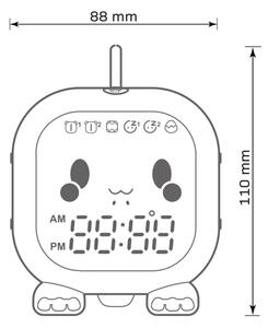 Veioză LED RGBW dimabilă de veghe cu ceas deșteptător pentru copii FILIP LED/1,5W/5V 1500 mAh