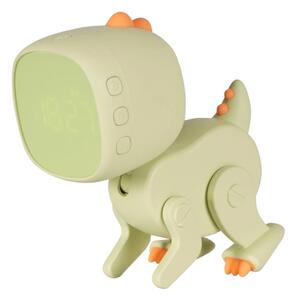 Veioză LED dimabilă de veghe cu ceas deșteptător pentru copii ROBOT LED/1W/5V 1200 mAh