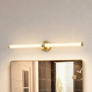 Lucande Aplică LED Melisa, auriu, 90 cm, CCT, IP44, Auriu / Alamă, Baie, Sticlă, Modern