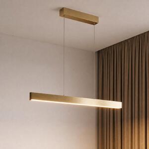 Lucande Smart LED suspendat cu LED-uri Mylosh, auriu, CCT, Tuya, reglabil, Auriu / Alamă, Camera de zi / sufragerie, Aluminiu, Modern