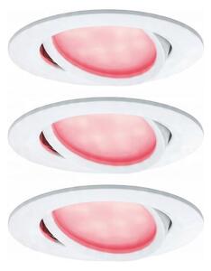 SET 3x corp de iluminat încastrat dimabil pentru baie Paulmann 93940 LED RGBW/2W IP23 230V