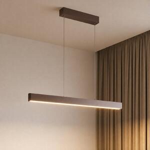 Lucande Smart LED suspendat cu LED-uri Mylosh, cafea, CCT, Tuya, reglabil, Maro / Rugină, Camera de zi / sufragerie, Aluminiu, Modern
