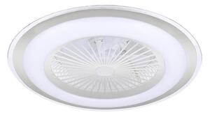 Plafonieră LED dimabilă cu ventilator ZONDA LED/48W/230V argintiu + telecomandă