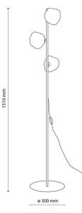 Brilagi - Lampă de podea VULCANO 3xG9/8W/230V negru/fumuriu