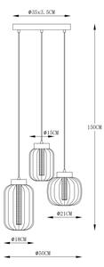 Lustră LED pe cablu Globo 15746-3H FLUORO LED/23W/230V
