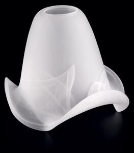 Abajur de rezervă din sticlă pentru lustră și lampă SISI E14 d. 13 cm alb