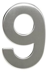 Număr inox de casă 9, 2D plat
