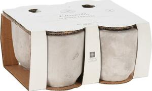 Set lumânări repelente Citronella, beton, 5,5x 5,7 cm, 4 buc