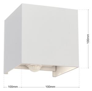 Aplică LED de exteror cu senzor Orion AL 11-1314 CUBE-S LED/13W/230V IP54 alb