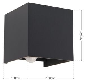 Aplică LED de exteror cu senzor Orion AL 11-1314 CUBE-S LED/13W/230V IP54 antracit