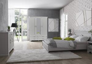 Mobilier dormitor clasic TIFFANY II, grej, PAL laminat, 5 piese