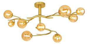 Lustră LED aplicată Brilagi MISTEL 9xG9/3W/230V auriu