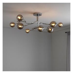 Brilagi - Lustră aplicată LED MISTEL 9xG9/3W/230V negru-crom/sticlă fumurie
