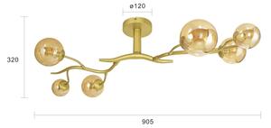 Lustră LED aplicată Brilagi MISTEL 6xG9/3W/230V auriu