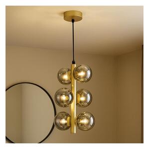 Lustră LED pe cablu Brilagi MILLA 6xG9/3W/230V auriu/fumuriu