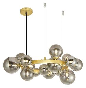 Lustră LED pe cablu Brilagi MILLA 15xG9/3W/230V auriu/fumuriu
